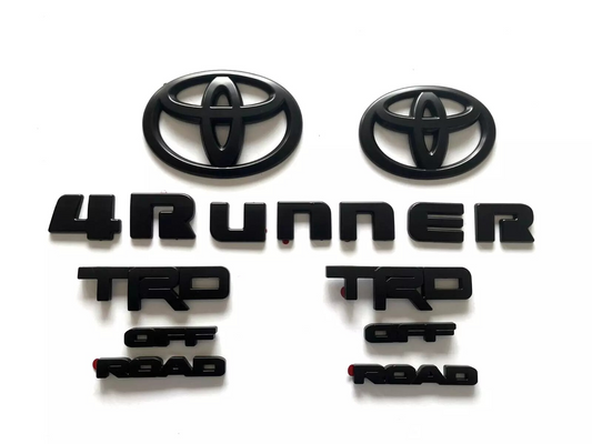 2014-2024 Toyota 4Runner TRD Off Road Matte Black Overlay Emblems